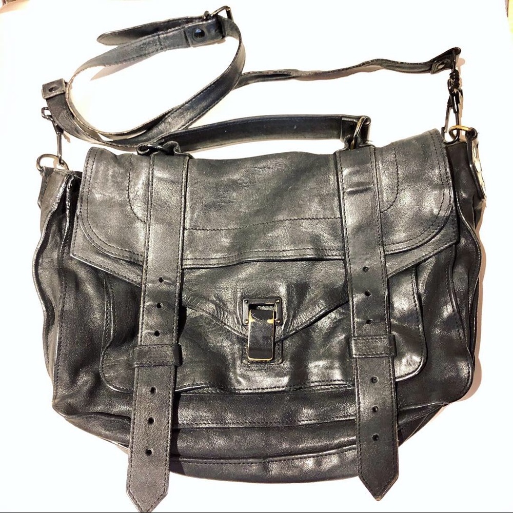 Authentic black leather Proenza Schouler crossbody